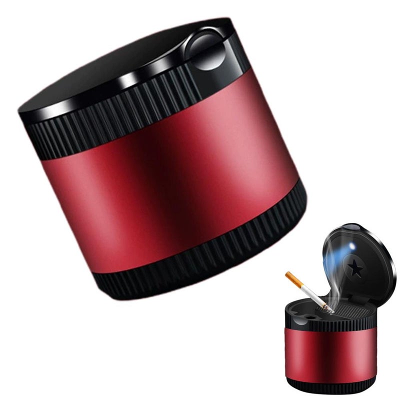 Short car ashtray, automatic smoking, multi-functional, with light cover, universal, personalized, creative car accessories.